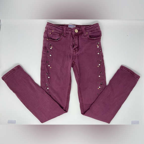 MAYORAL: Purple Jeans with Embellishments, Size 8 - Picture 3 of 7